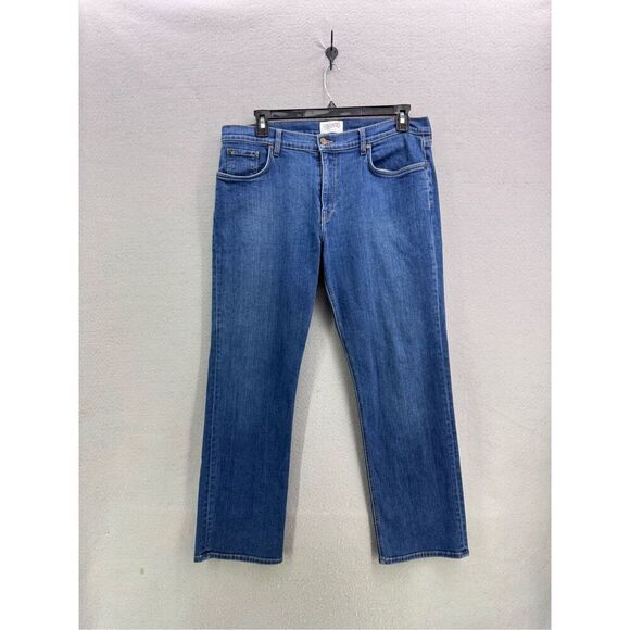 Tecovas Mens Medium Blue Straight Leg Denim Stretch Slim Jeans Size 38x30 - Picture 1 of 9